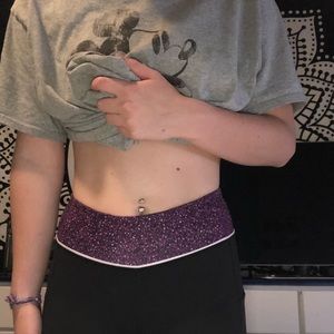 Purple and black lululemon leggings